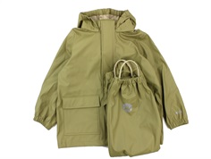 Wheat rainwear Ola pants and jacket heather green